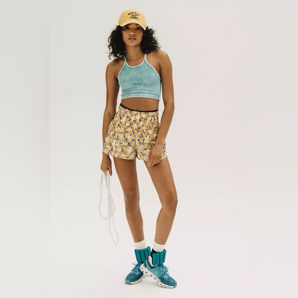 FP Movement The Way Home printed shorts floral check M